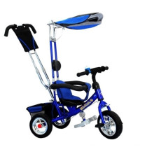 Triciclo infantil azul de 12 pulgadas para niños